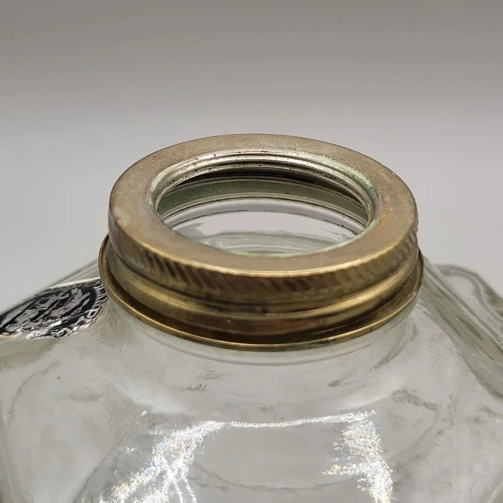 Lamplight Farms Oil Lamp Clear Glass Horse Drawn Carriage Brass Fittings No Wick
